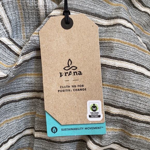 PRANA • NWT! “Ecotropics” Organic Cotton Sleeveless Dress - Stellar Stripe - M - Picture 12 of 16